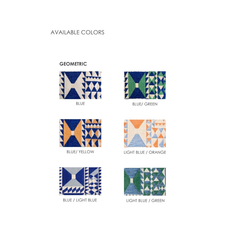 Marabu geometric square handbag colour options — available in 6 colourways