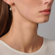 Elegance Hoops with Pearls Earrings 