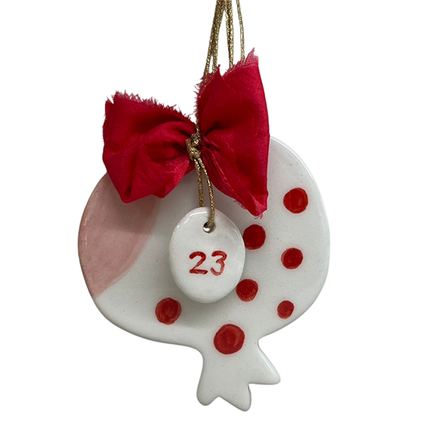Ceramic Christmas Ornament 2023 Pomegranate